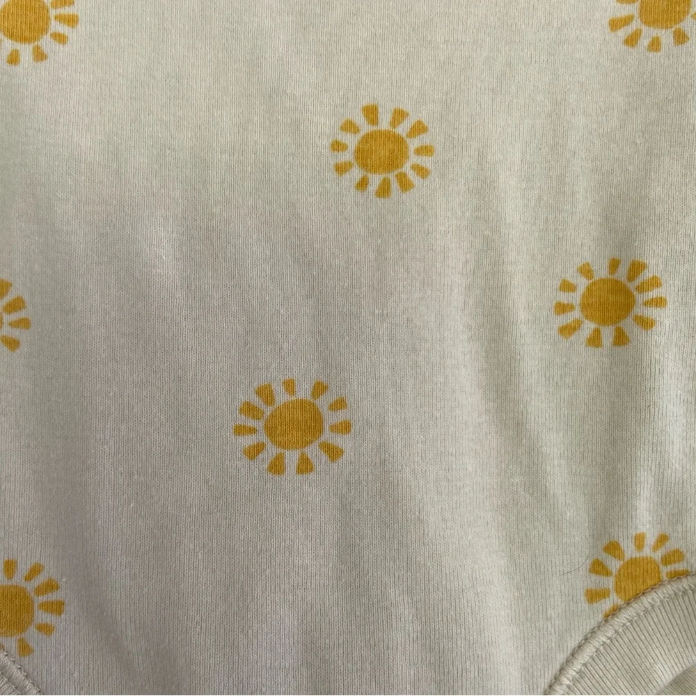 Old Navy Sun 3-6m Short Sleeve Onesie Yellow Tan Summer